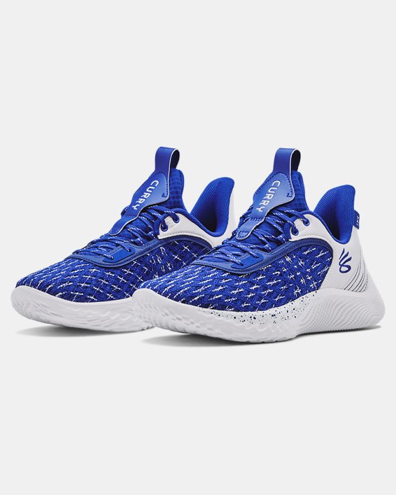 Unisex Curry Flow 9 Team Basketball Shoes, Blue, pdpMainDesktop image number 3